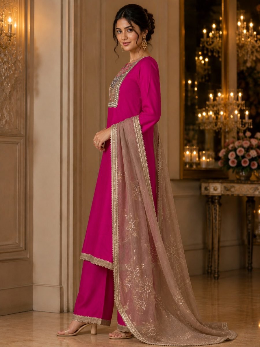 Rani Mehr Russian Silk 3-Piece Suit Set
