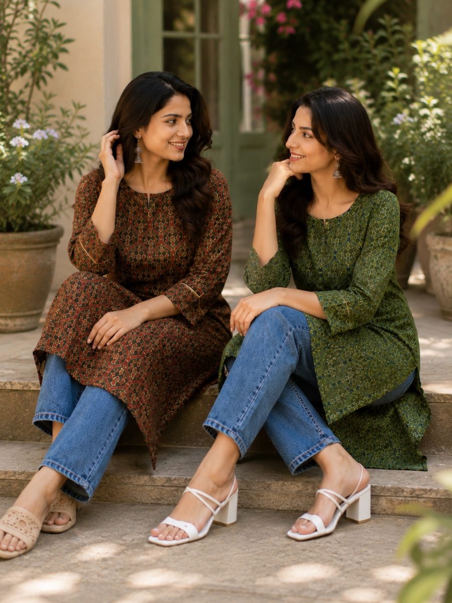 Cotton Long Kurti Combo Pack of 2