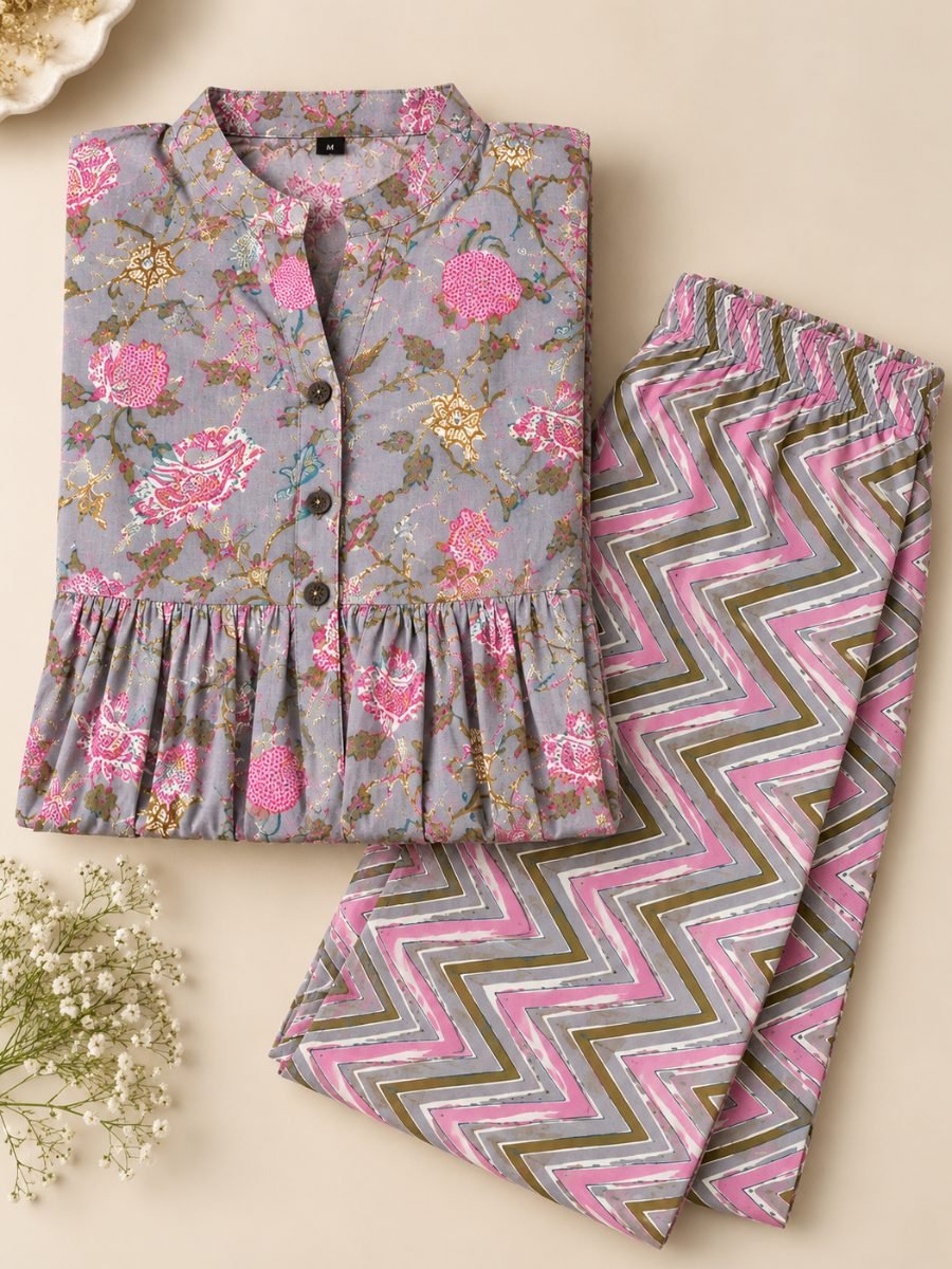 Peplum Top & Pant Co-ord Set