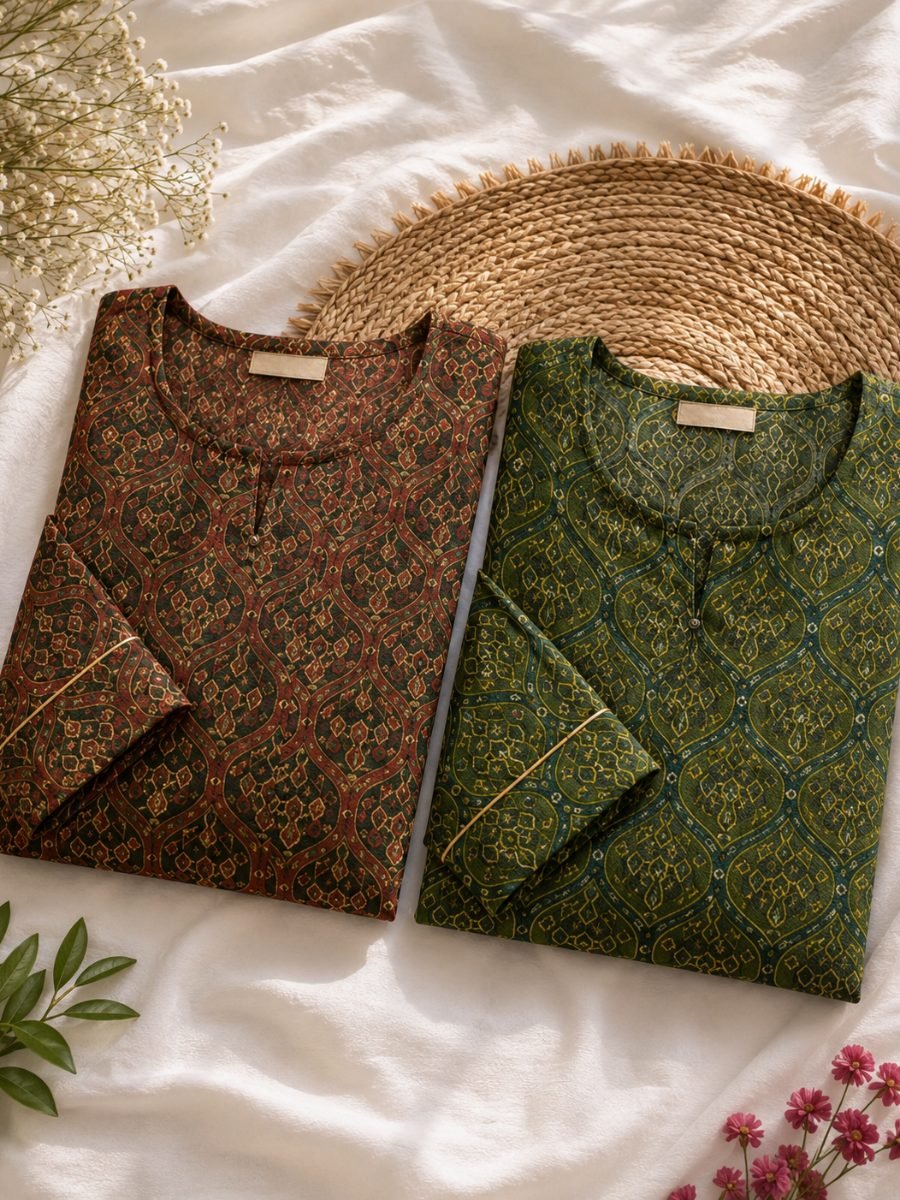 Cotton Long Kurti Combo Pack of 2