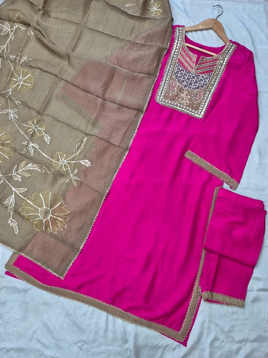 Rani Mehr Russian Silk 3-Piece Suit Set