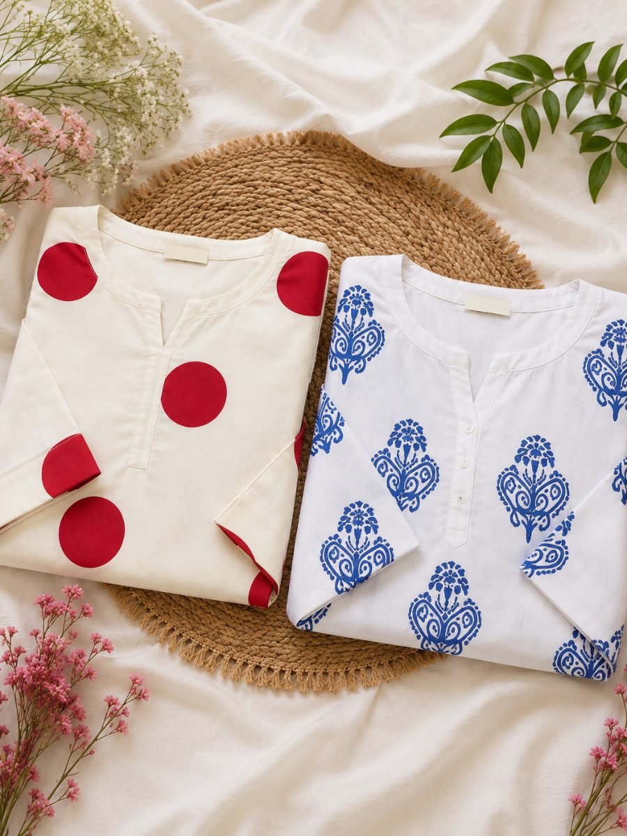 Cotton Short Kurti Combo Pack of 2