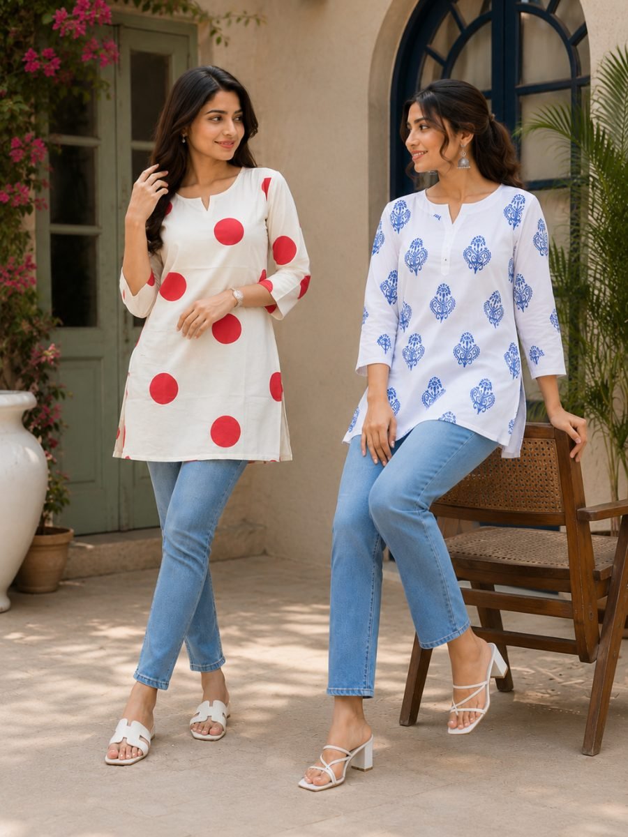 Cotton Short Kurti Combo Pack of 2