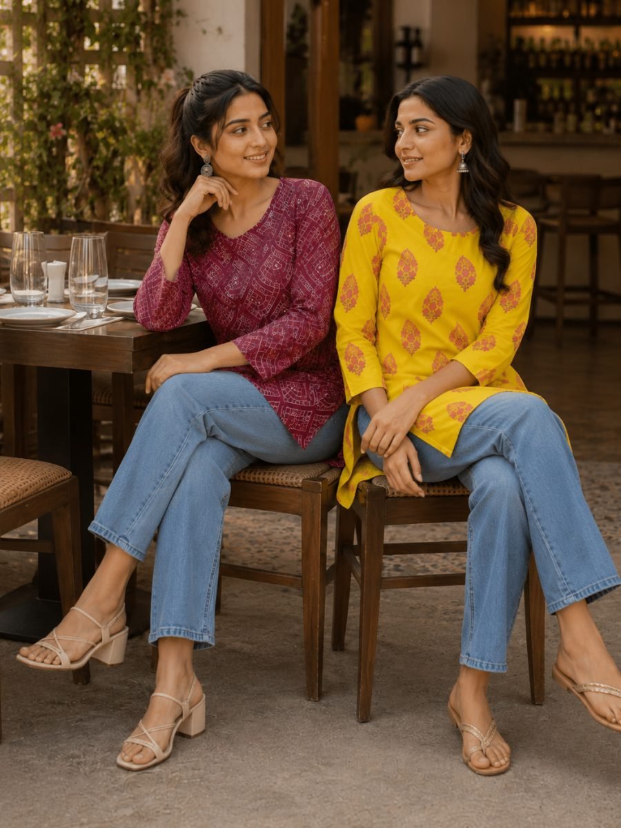 Women's Everyday Wear Cotton Kurti Combo